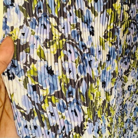 J Jill Granite Water Floral Bloom Accordion Pleat Dress Size XL - Picture 4 of 7